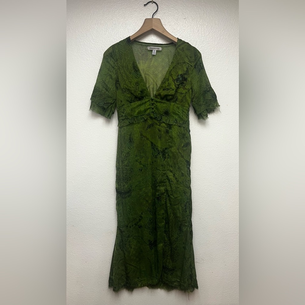 Flowy Gothic V-neck Midi Dress Urban Outfitters
